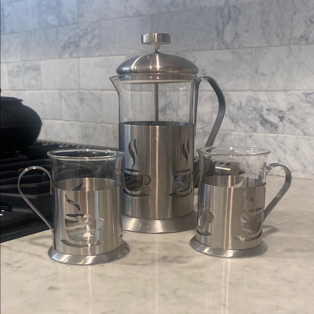 Stainless Steel French Press Coffee Maker Set